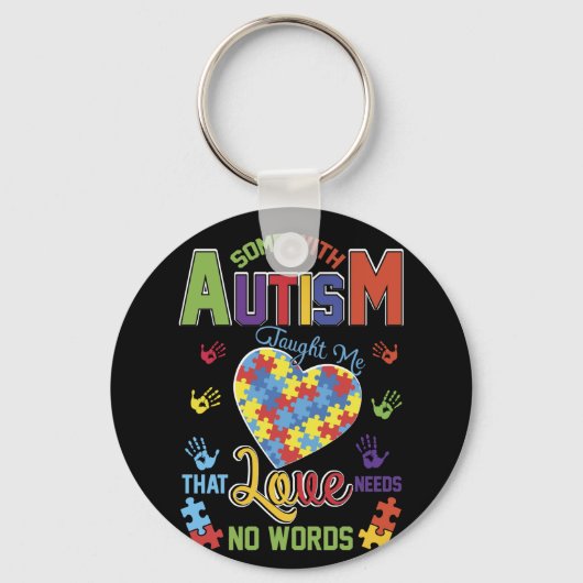 Autism vertelde me dat liefde geen woorden nodig h sleutelhanger (Voorkant)