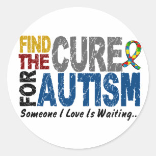 AUTISM vindt Cure 1 Ronde Sticker