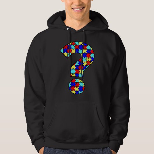 Autism-vraagteken Hoodie (Voorkant)