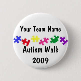 Autism Walk 2009 teamknoop Ronde Button 5,7 Cm