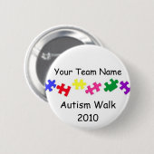 Autism Walk 2010 Team Button (Voorkant /achterkant)