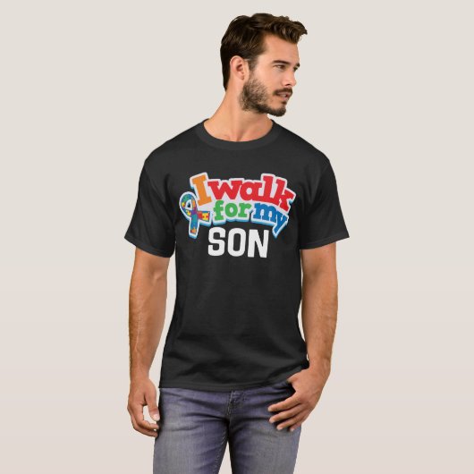 Autism Walk for Son Puzzle Ribbon Shirt (Voorkant volledig)