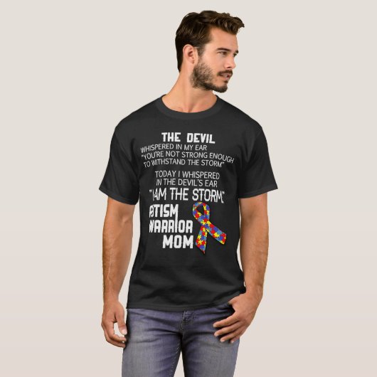 Autism Warrior Ma Ik ben het Storm T-shirt (Voorkant volledig)