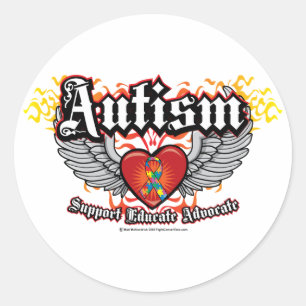 Autism Wings Ronde Sticker