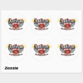 Autism Wings Ronde Sticker (Vel)