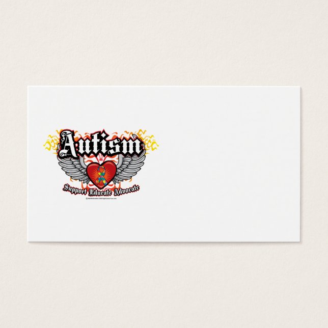 Autism Wings Visitekaartjes (Voorkant)