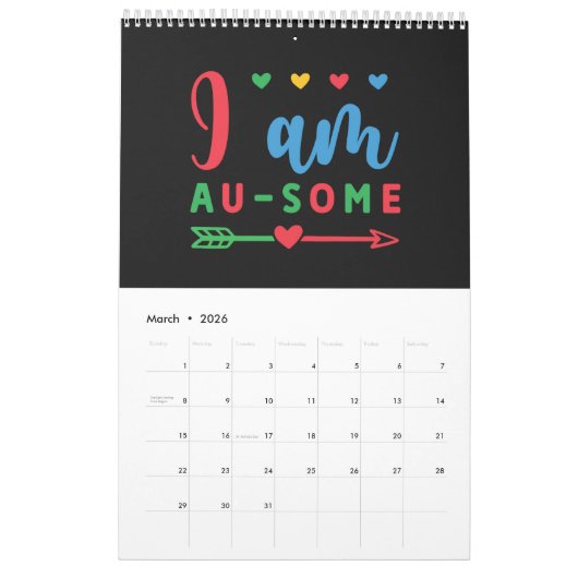 Autism Wise Words Kalender (Mar 2026)