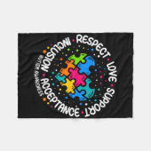 Autism Women Mannen respecteren liefdesondersteuni Fleece Deken (Voorkant (Horizontaal))