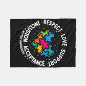 Autism Women Mannen respecteren liefdesondersteuni Fleece Deken (Voorkant (Horizontaal))
