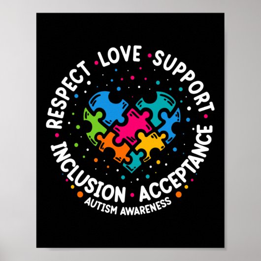 Autism Women Mannen respecteren liefdesondersteuni Poster (Voorkant)