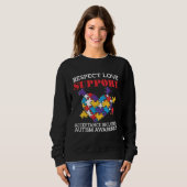 Autism  Women Men Respect Love Support Autism Awar Trui (Voorkant volledig)