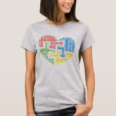 Autism Word Cloud Heart Shirt (Voorkant)