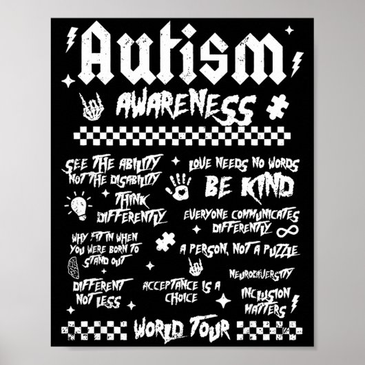 Autism World Tour Autism Awareness  Poster (Voorkant)