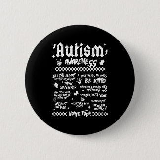 Autism World Tour Autism Awareness  Ronde Button 5,7 Cm