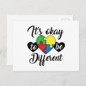 Autismacceptatie afdrukken briefkaart (Voorkant / Achterkant)