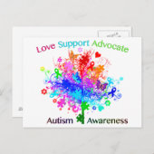 Autismboom in spectrum briefkaart (Voorkant / Achterkant)