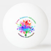 Autismboom in spectrum pingpongbal (Achterkant)