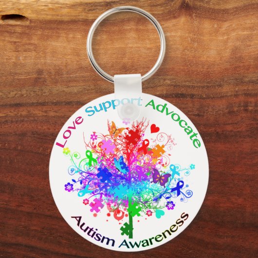 Autismboom in spectrum sleutelhanger (Voorkant)