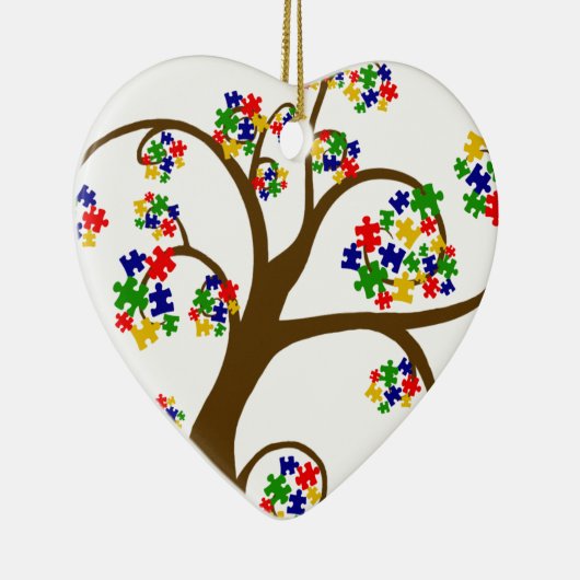 Autismboom van het leven keramisch ornament (Rechts)