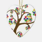 Autismboom van het leven keramisch ornament (Links)