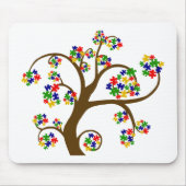 Autismboom van het leven muismat (Voorkant)