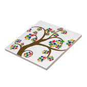 Autismboom van het leven tegeltje (Zijkant)