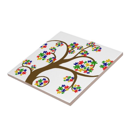 Autismboom van het leven tegeltje (Zijkant)