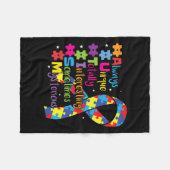 Autisme 1 fleece deken (Voorkant (Horizontaal))