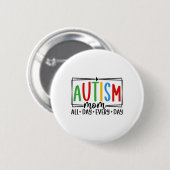 Autisme 3 ronde button 5,7 cm (Voorkant /achterkant)