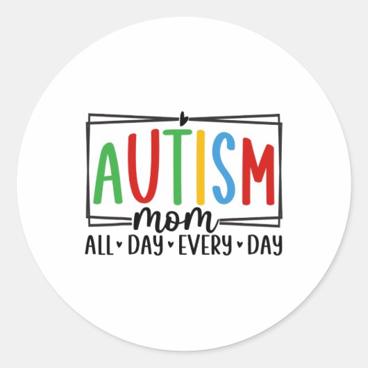 Autisme 3 ronde sticker (Voorkant)