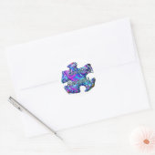 Autisme 3D puzzel Ronde Sticker (Envelop)