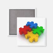 Autisme 3D Puzzel Stukken ijskast magneten (Voorkant / Achterkant)