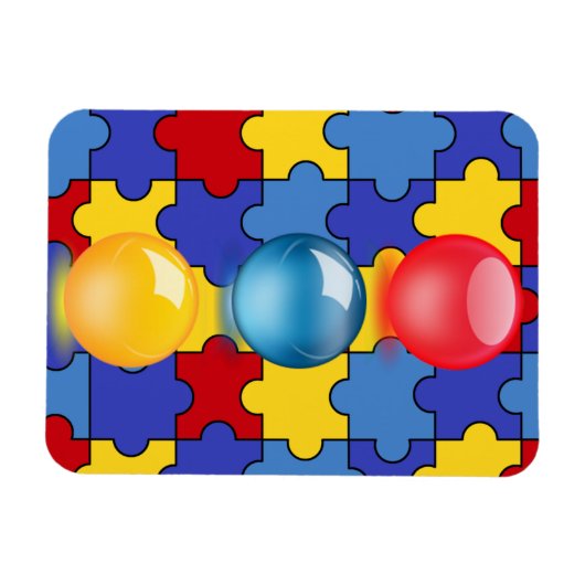 Autisme 5 magneet (Horizontaal)