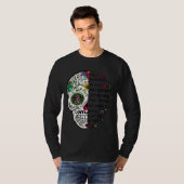 Autisme Acceptatie Autism mam Suiker Skull T-shirt (Voorkant volledig)