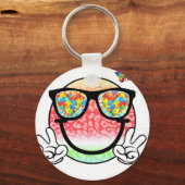 autisme acceptatie glimlach sleutelhanger (Voorkant)