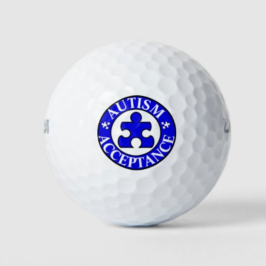 Autisme Acceptatie Golfballen (Voorkant)