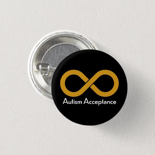 Autisme Acceptatie goud oneindig Ronde Button 3,2 Cm (Voorkant /achterkant)