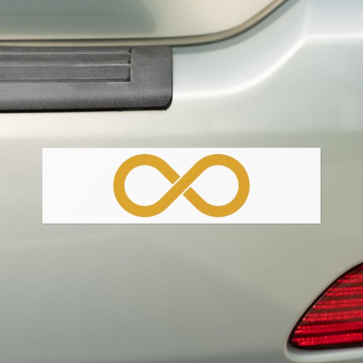 autisme acceptatie gouden oneindige logo bumpersticker (Op auto)