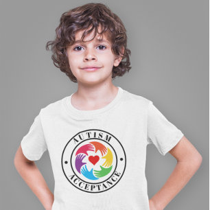 Autisme Acceptatie Handen En Hart Cirkel T-shirt