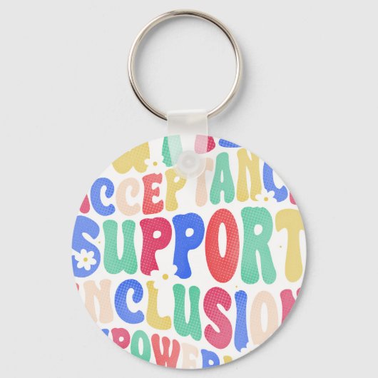 autisme acceptatie inclusie ondersteuning empowerm sleutelhanger (Voorkant)