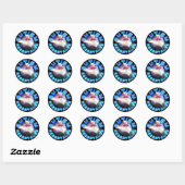 Autisme Acceptatie Laser Ruimte Adelaar Maximalise Ronde Sticker (Vel)