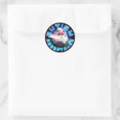 Autisme Acceptatie Laser Ruimte Adelaar Maximalise Ronde Sticker (Tas)