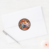 Autisme Acceptatie Laser Tijger Met Explosie Ronde Sticker (Envelop)