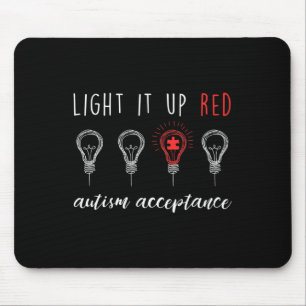 Autisme Acceptatie licht rood op #redin in plaats Muismat