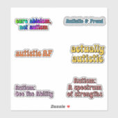 Autisme Acceptatie Neurodiversity Awareness Pack Sticker (Vel)