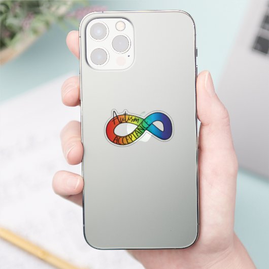 Autisme Acceptatie Neurodiversity Awareness Regenb Sticker (Telefoon)