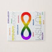 Autisme Acceptatie oneindige stippen Puzzle Legpuzzel (Horizontaal)