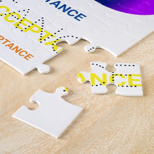 Autisme Acceptatie oneindige stippen Puzzle Legpuzzel (Zijkant)