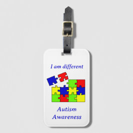 Autisme Acceptatie Puzzel Autisme bewustzijn dag   Bagagelabel
