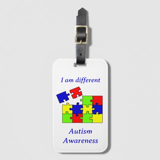 Autisme Acceptatie Puzzel Autisme bewustzijn dag Bagagelabel (Voorkant (verticaal))